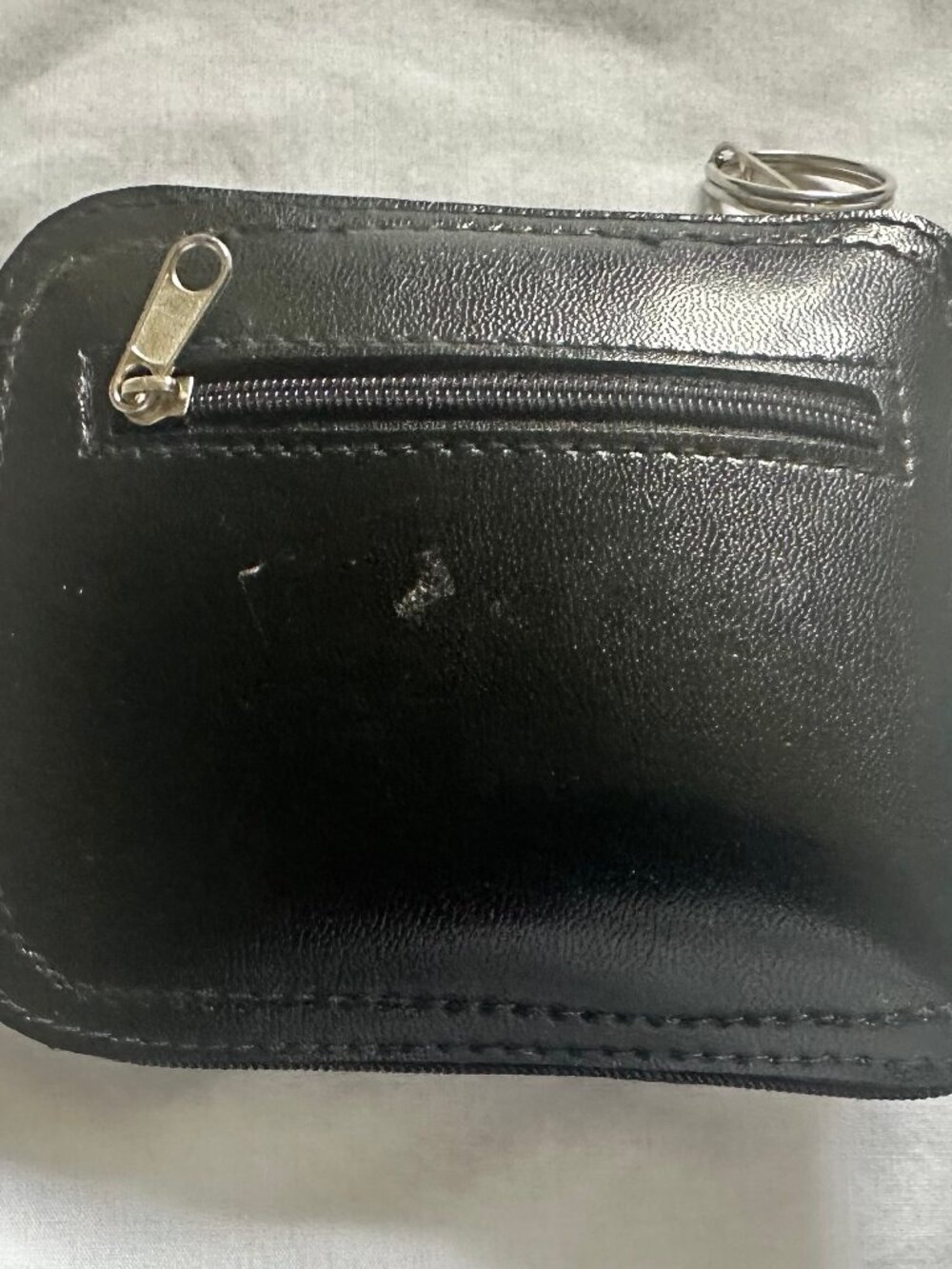 Men's Faux Leather 3 in 1 Wallet Zippered Coin Pocket Purse, Keychain & Bag